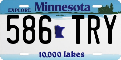 MN license plate 586TRY