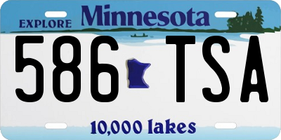 MN license plate 586TSA