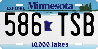 MN license plate 586TSB