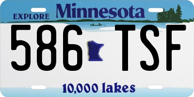 MN license plate 586TSF