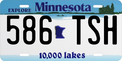 MN license plate 586TSH