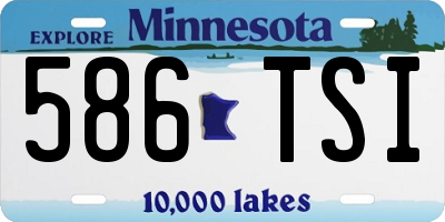 MN license plate 586TSI