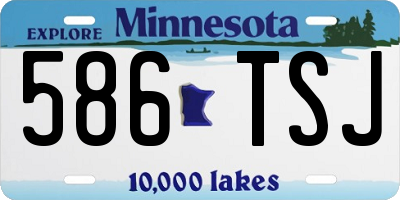 MN license plate 586TSJ