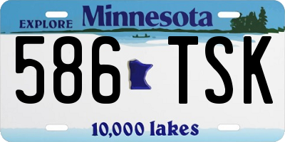 MN license plate 586TSK