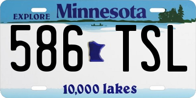 MN license plate 586TSL