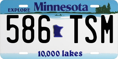 MN license plate 586TSM