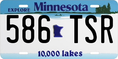 MN license plate 586TSR