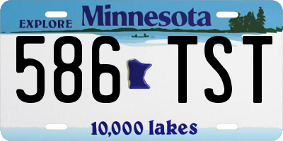 MN license plate 586TST