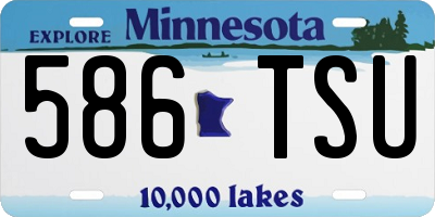 MN license plate 586TSU