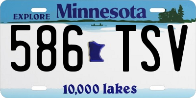 MN license plate 586TSV