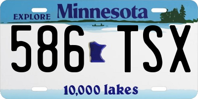 MN license plate 586TSX