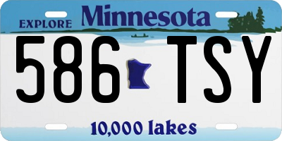 MN license plate 586TSY