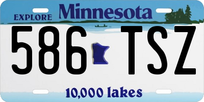 MN license plate 586TSZ