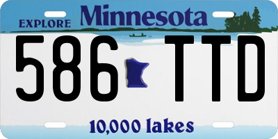 MN license plate 586TTD