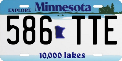 MN license plate 586TTE