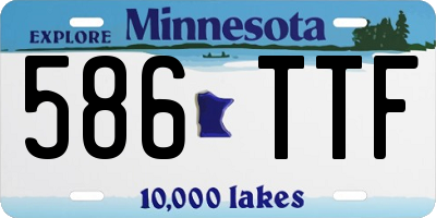 MN license plate 586TTF