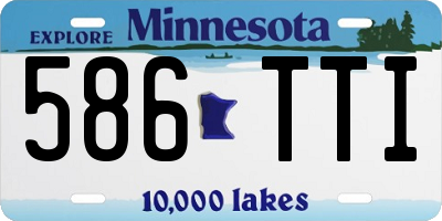 MN license plate 586TTI