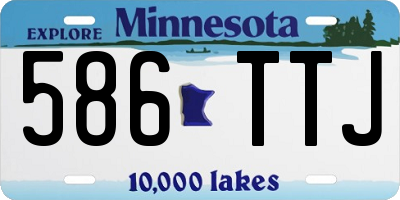 MN license plate 586TTJ