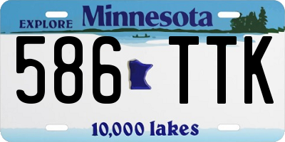 MN license plate 586TTK