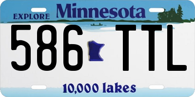 MN license plate 586TTL