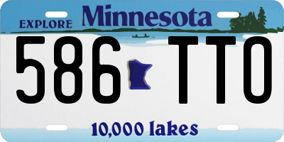 MN license plate 586TTO