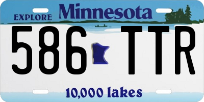 MN license plate 586TTR