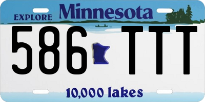 MN license plate 586TTT