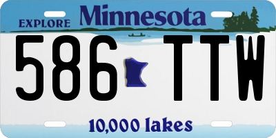 MN license plate 586TTW