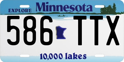MN license plate 586TTX