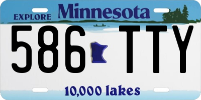 MN license plate 586TTY