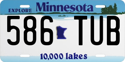 MN license plate 586TUB