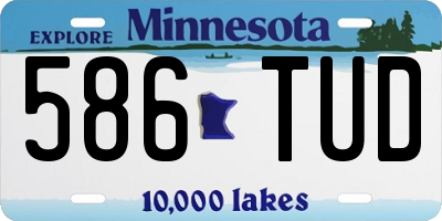 MN license plate 586TUD