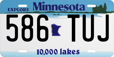 MN license plate 586TUJ