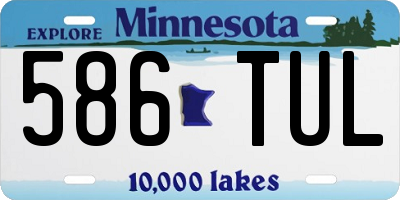 MN license plate 586TUL