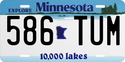 MN license plate 586TUM
