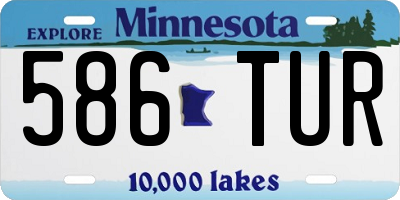 MN license plate 586TUR