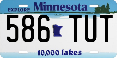MN license plate 586TUT