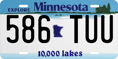 MN license plate 586TUU