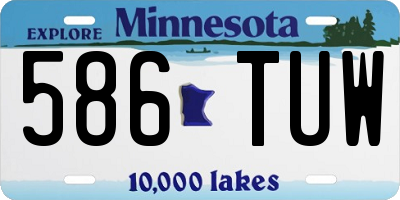 MN license plate 586TUW