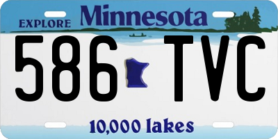 MN license plate 586TVC