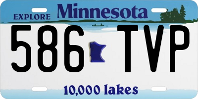 MN license plate 586TVP