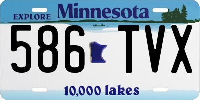 MN license plate 586TVX