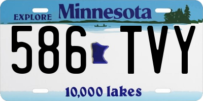 MN license plate 586TVY