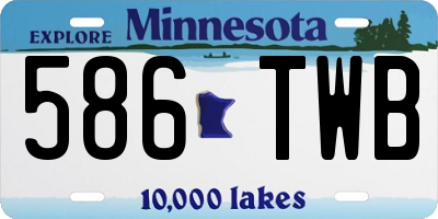 MN license plate 586TWB