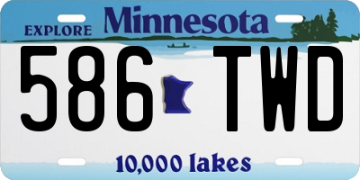 MN license plate 586TWD