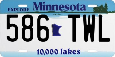 MN license plate 586TWL