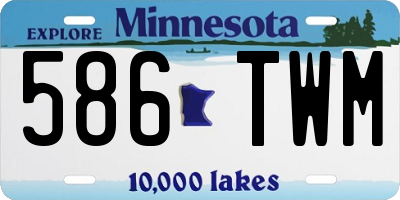MN license plate 586TWM