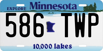 MN license plate 586TWP