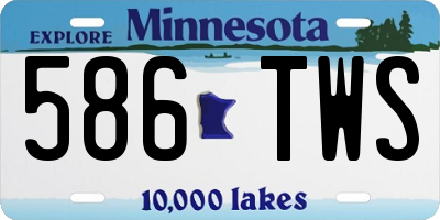 MN license plate 586TWS