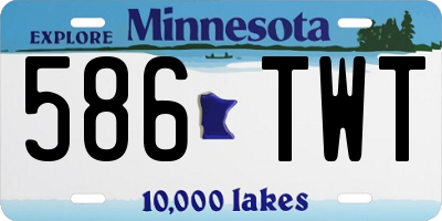 MN license plate 586TWT